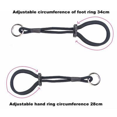 Convenient Binding Rope Couples BDSM Adjustable Collar Ring Traction Rope Handcuff Footcuff Soft Cotton Adults Sex Games Bandage