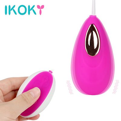 IKOKY G-spot Vibrator Vibration Egg Exercise Vaginal 10 Speed Remote Control Kegel Ball Sex Toys for Women Clitoris Stimulate