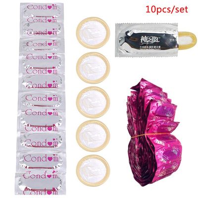 10pcs Large Oil Condom Delay Sex Dotted G Spot Condoms Intimate Erotic Toy for Men Safer Contraception Female Condom