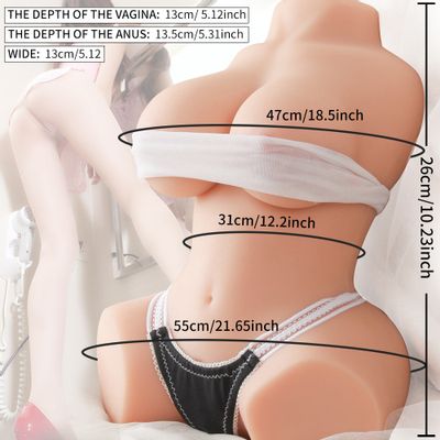 Silicone Sex Toys Double Channels Ass Realistic Vagina Male Sucking Masturbator Cup Vagina Anal Adult Sex Doll Toys  for Men