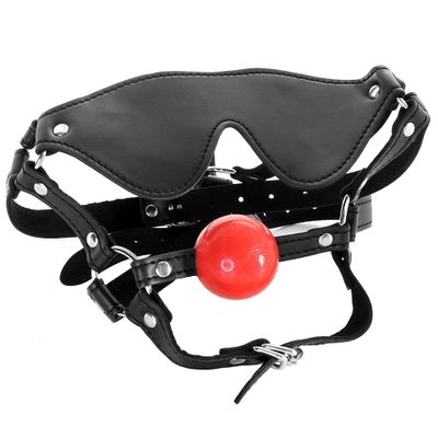 Strict Blindfold Harness and Ball Gag