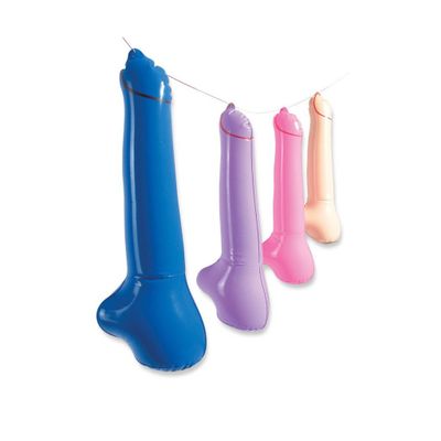 Pipedream - Bachelorette Party Favors Inflatable Pecker Decorations (Multi Colour)