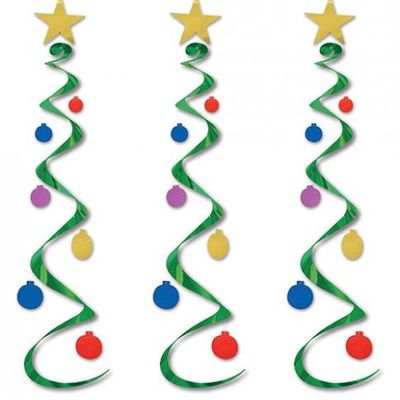 Holiday Tree Whirls Décor &#8211; Multi Color