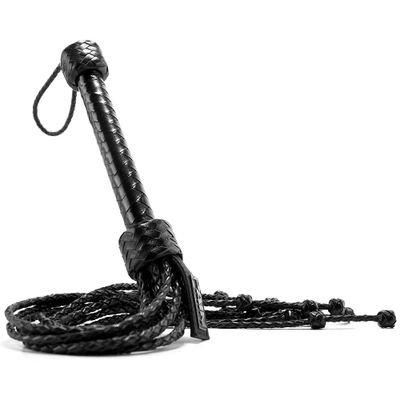 Pain Short Leather Braided Flogger