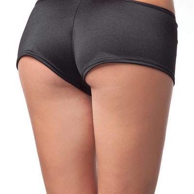 Black Lycra Booty Shorts - OSXL