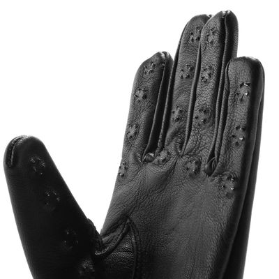 Black Leather Vampire Gloves - XL