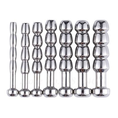 7 Size Smooth Hollow Stainless Steel Urethral Sounding Dilators Adult Sex Toys For Male Penis Urinary Plug Inserts Chastity Shop