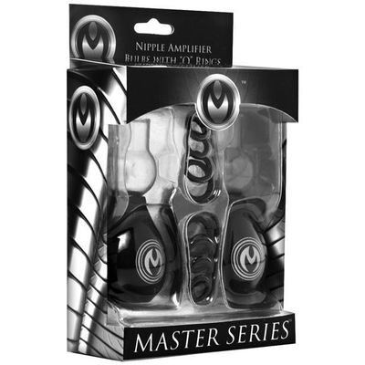 Master Series - Pyramids Nipple Amplifier Bulbs With "O" Rings (Black)
