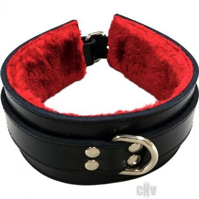 Rouge Fur Collar Black/red