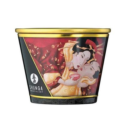 Shunga - Erotic Art Massage Candle Romance Strawberry Wine 5.7oz