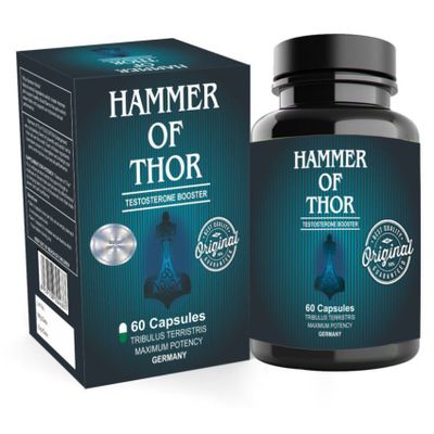 KAMAHOUSE Hammer Of Thor Penis Enlargement Supplement For Men For Better Erection And Sex Booster 60 Capsules- 60 Capsules