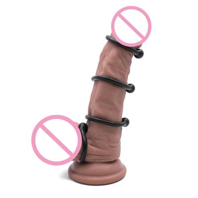 4 Size/Set Cock Ring Penis Erection Sex Toys For Men Delay Ejaculation Cockring Penis Locker Scrotum Sleeve Intimate Goods