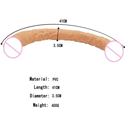 Super Soft Long 30cm Dildo 40cm Double Headed Penis Female Masturbation AV Stick Anal Ass Vaginal Vibrator Lesbian Adult Sextoy