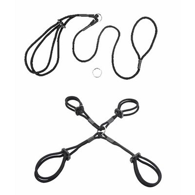 Convenient Binding Rope Couples BDSM Adjustable Collar Ring Traction Rope Handcuff Footcuff Soft Cotton Adults Sex Games Bandage