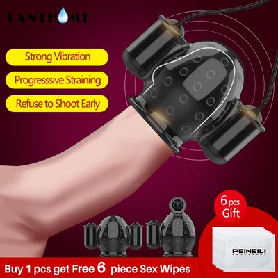 Penis Delay Enlarge Exerciser Trainer Prostate Massager Vibrator Penis Sleeve Men's Delay Ejaculatio Sex Toys Penis Enlargement