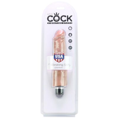 King Cock 7 Inch Vibrating Stiffy Dildo