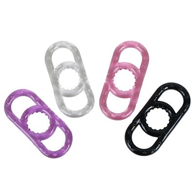 1pc Penis Enhancer Ring Delay Ejaculation Cock Enlarge Penis Trainer Men Sex Toy Silicone Stretchy Male Adult Product