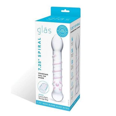 Glas - Spiral Staircase Full Tip Glass Dildo (Clear)