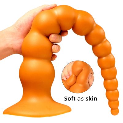 Buy Super Long Silicone Big Butt Anal Plugs Sex shop Anal Beads G 