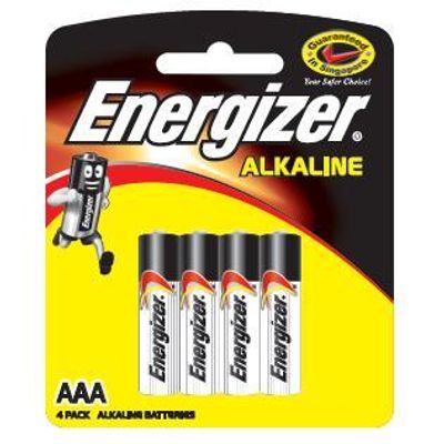 Energizer - Alkaline E92 Battery Pack of 4 AAA