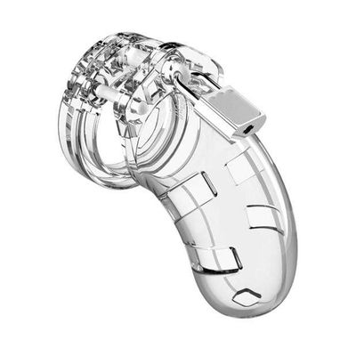 Shots - Man Cage Chastity Cock Cage Model 1 3.5" (Clear)