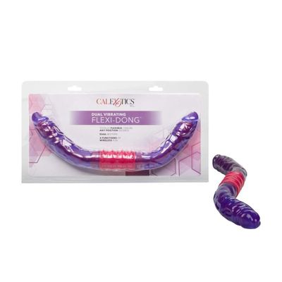 California Exotics - Dual Vibrating Flexi Double Dong 15" (Purple)