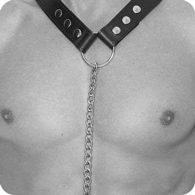 Ouch! Twisted Bit Bonded Leather Harness - OS