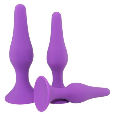 RunYu S/M/L/XL Comfortable Silicone Anal Plug Suction Cup Beads Butt Plug Anal Dilator Anal Sex Toys for Women Anus Adult Games