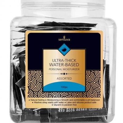Sensuva Ultra Thick Water Based Tub Display Assorted Foil Lubes 100
