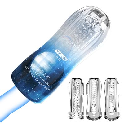 Vibrating Light Massager vagina real pussy Male Sex Masturbation Adults Toys male pussys male masturbator cup For Men