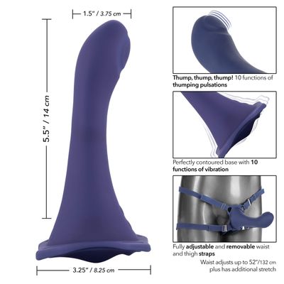 California Exotics - Her Royal Harness ME2 Thumper Vibrating Dildo (Purple)