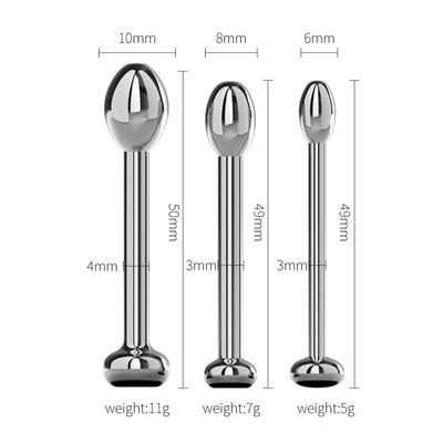 Metal Aluminium Alloy Thorn Male Sound Urethral Solid Dilator Erotic Adult Catheters Penis Plug Urethral Plug Sex Toys For Men