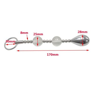 Anal Pull Beads Metal Stainless Steel Anal Masturbation Toys 170MM BDSM Couples Adults Sex Game Toys Butt Plug