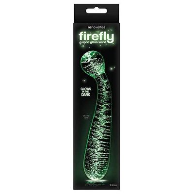 NS Novelties - Firefly Glow In The Dark Glass G Spot Wand Massager (Clear)