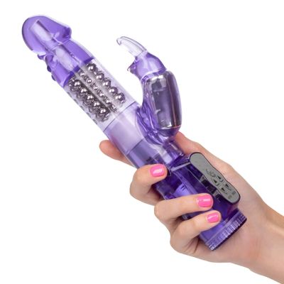 California Exotics - Jack Rabbit Waterproof 5 Rows Jack Rabbit Vibrator (Purple)