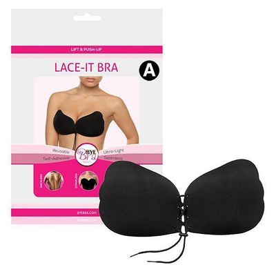 Bye Bra - Lace and Push Up Lace-It Bra Cup A (Black)