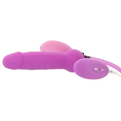 Ouch! Inflatable Vibrating Silicone Dildo