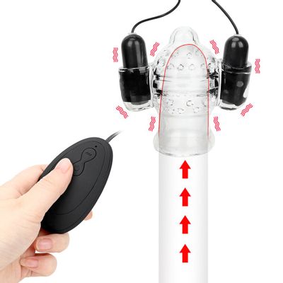 OLO Penis Head Vibrator Cock Ring Glans Trainer Massage Male Masturbator Delay Ejaculation 20 Speed Sex Toys For Men