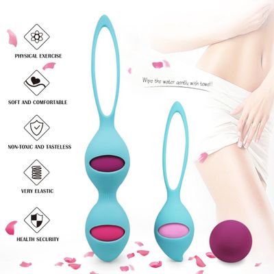 Silicone Vagina Balls 10 Weights Kegel Balls Removable Ben Wa Balls Vagina Tighten Pregnant Women Pelvic Floor Muscles Exercise