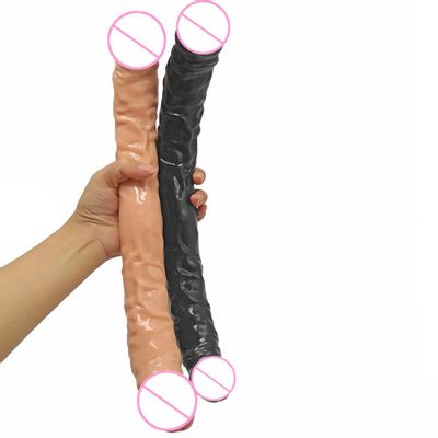 Super Soft Long 30cm Dildo 40cm Double Headed Penis Female Masturbation AV Stick Anal Ass Vaginal Vibrator Lesbian Adult Sextoy