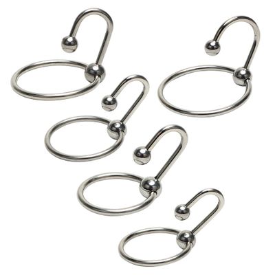 IKOKY Penis Plug Male Chastity Device Urethral Dilator Penis Rings with Head Ring Stainless Steel Catheter Sound Beads