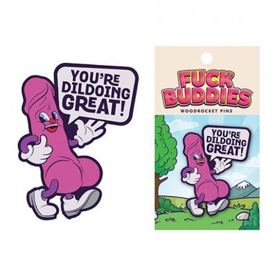 Wood Rocket Fuck Buddies You&#8217;re Dildoing Great Pin &#8211; Purple