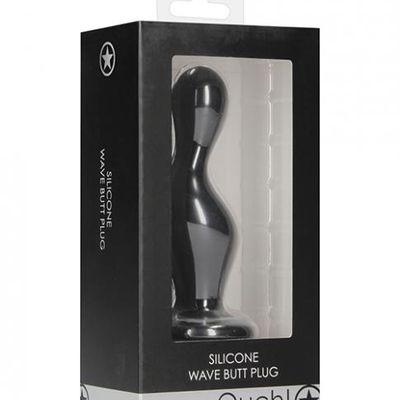 Shots Ouch Wave Butt Plug &#8211; Black