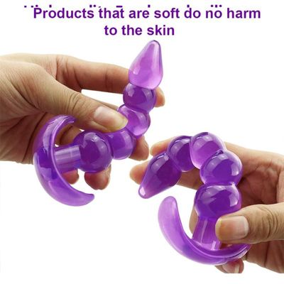 New Silicone Beads Plug Adult Sex Toys Manual Butt Clitoral Stimulator for Women Men