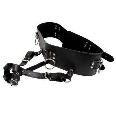 VATINE Chastity PU Leather SM Bondage Sex Toys for Women Female Masturbator Forced Orgasm Belt Magic Wand Holder Harness Strap