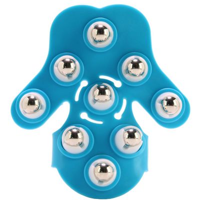 Neon Blue Massaging Roller Glove