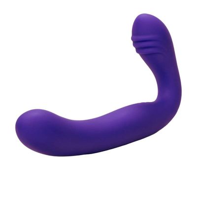 California Exotics - Her Royal Harness Rechargeable Love Rider Strapless Strap On (Purple)