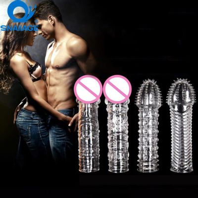 Silicone Reusable Condoms For Men Delay Magic Female Condom Extender Ultra Thin Women Spike Condom Cleeve Cex Condom For Men