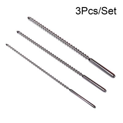 3pcs/set Male Mastuburator 6mm/8mm/10mm Urethral Catheters Hypoallergenic Stainless Steel Urinary Plug Stimulator Urethra Rod