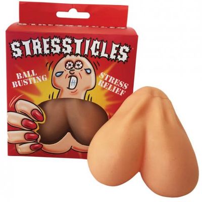 Stressticles Stress Relief Beige Squeeze Balls